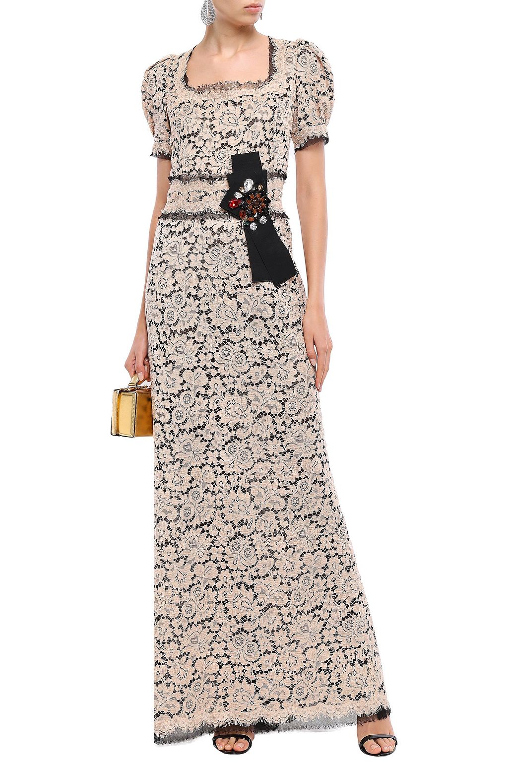 DOLCE&GABBANA Embellished corded lace maxi dress