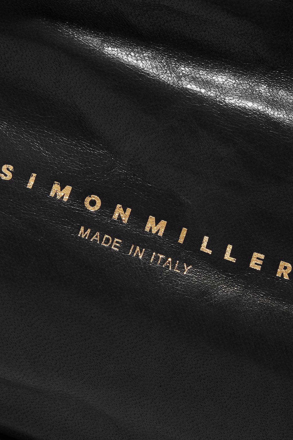 SIMON MILLER Lunchbag 30 crinkled-leather clutch