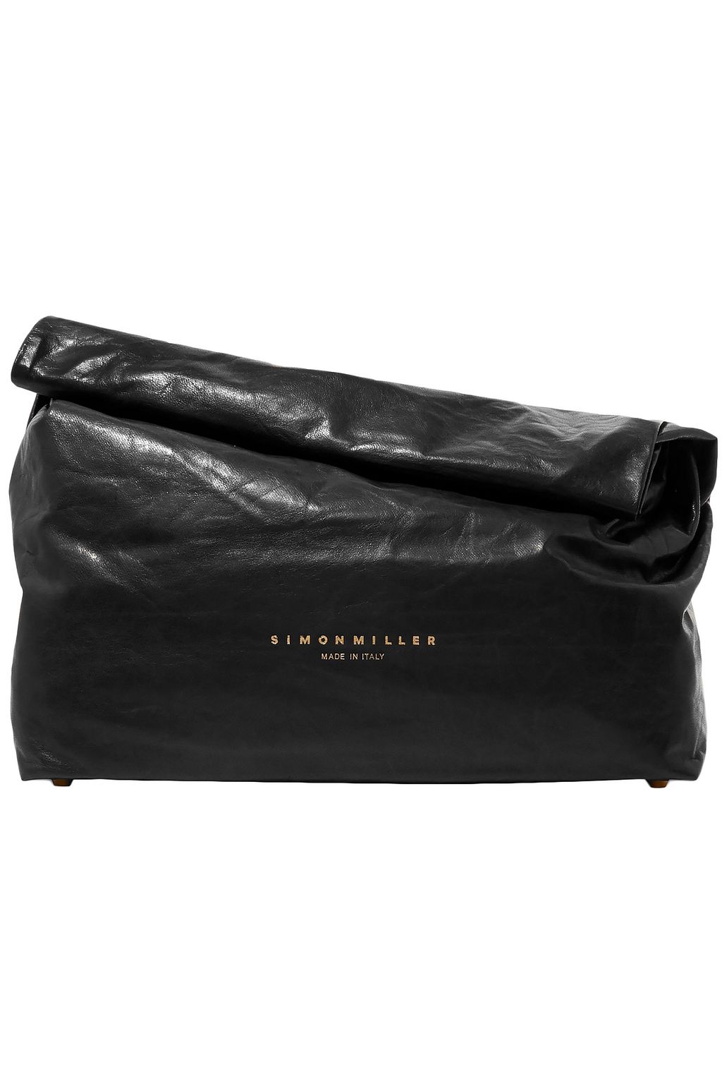 SIMON MILLER Lunchbag 30 crinkled-leather clutch