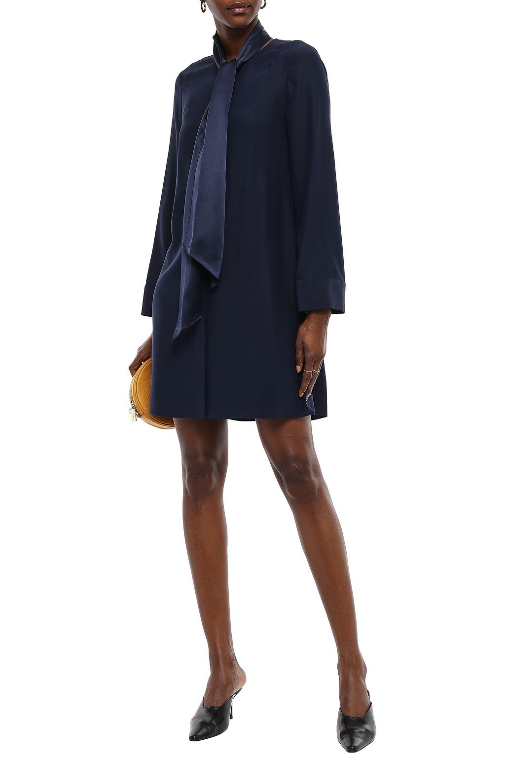 TORY BURCH Silk-cady mini shirt dress