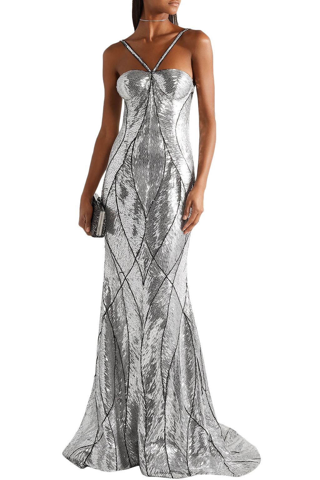 NAEEM KHAN Embellished tulle gown