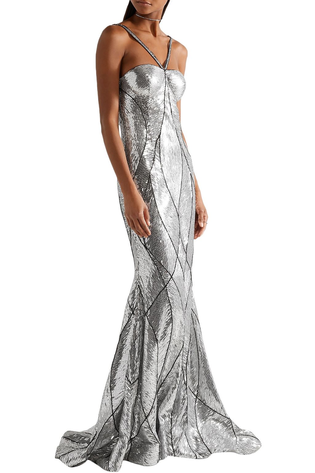 NAEEM KHAN Embellished tulle gown