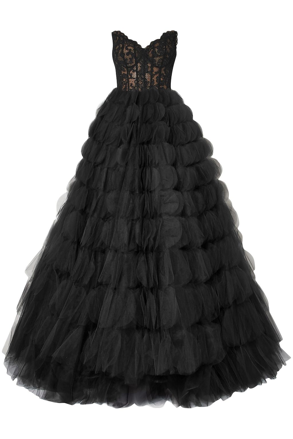 oscar de la renta tulle gown