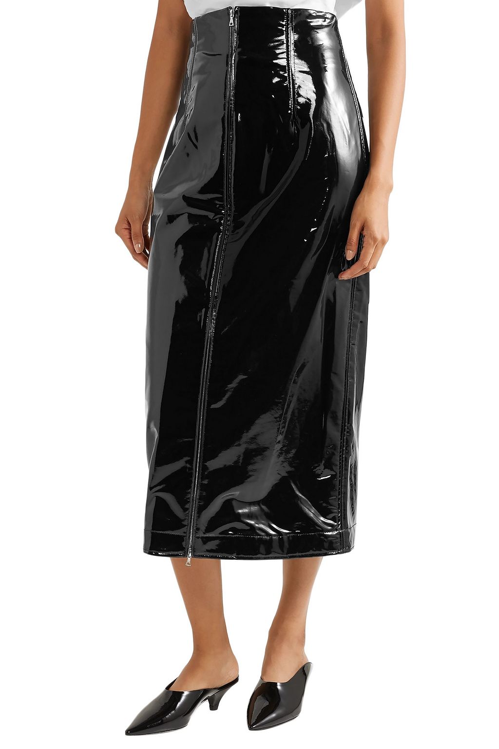 ROSETTA GETTY Vinyl midi skirt