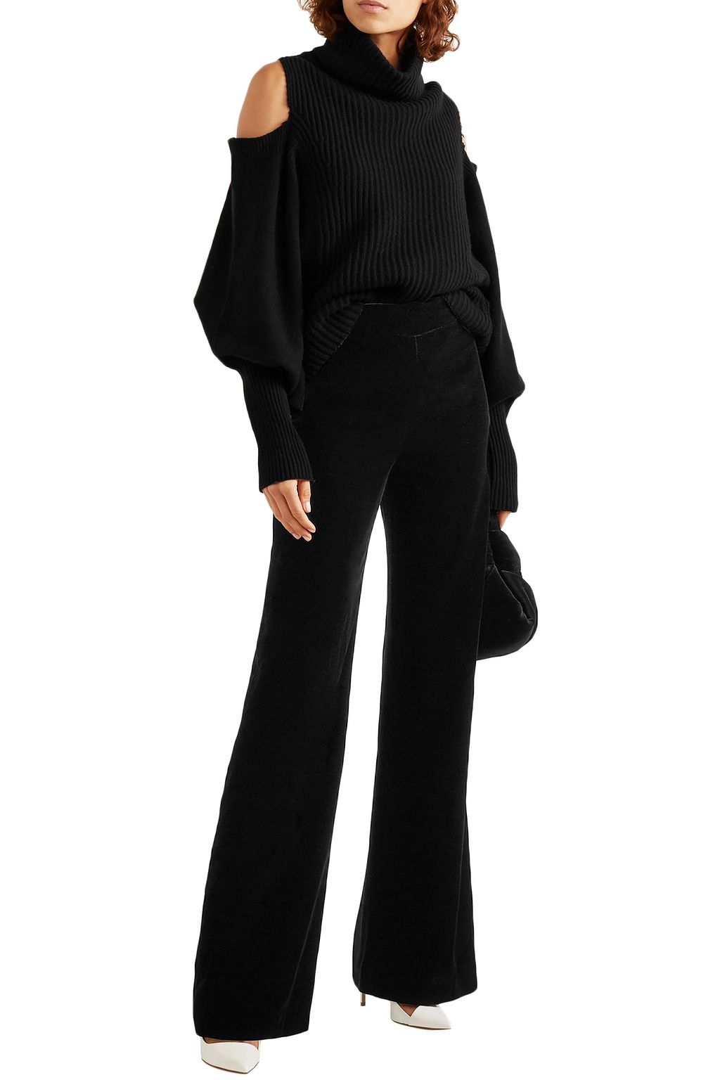 BRANDON MAXWELL Velvet wide-leg pants