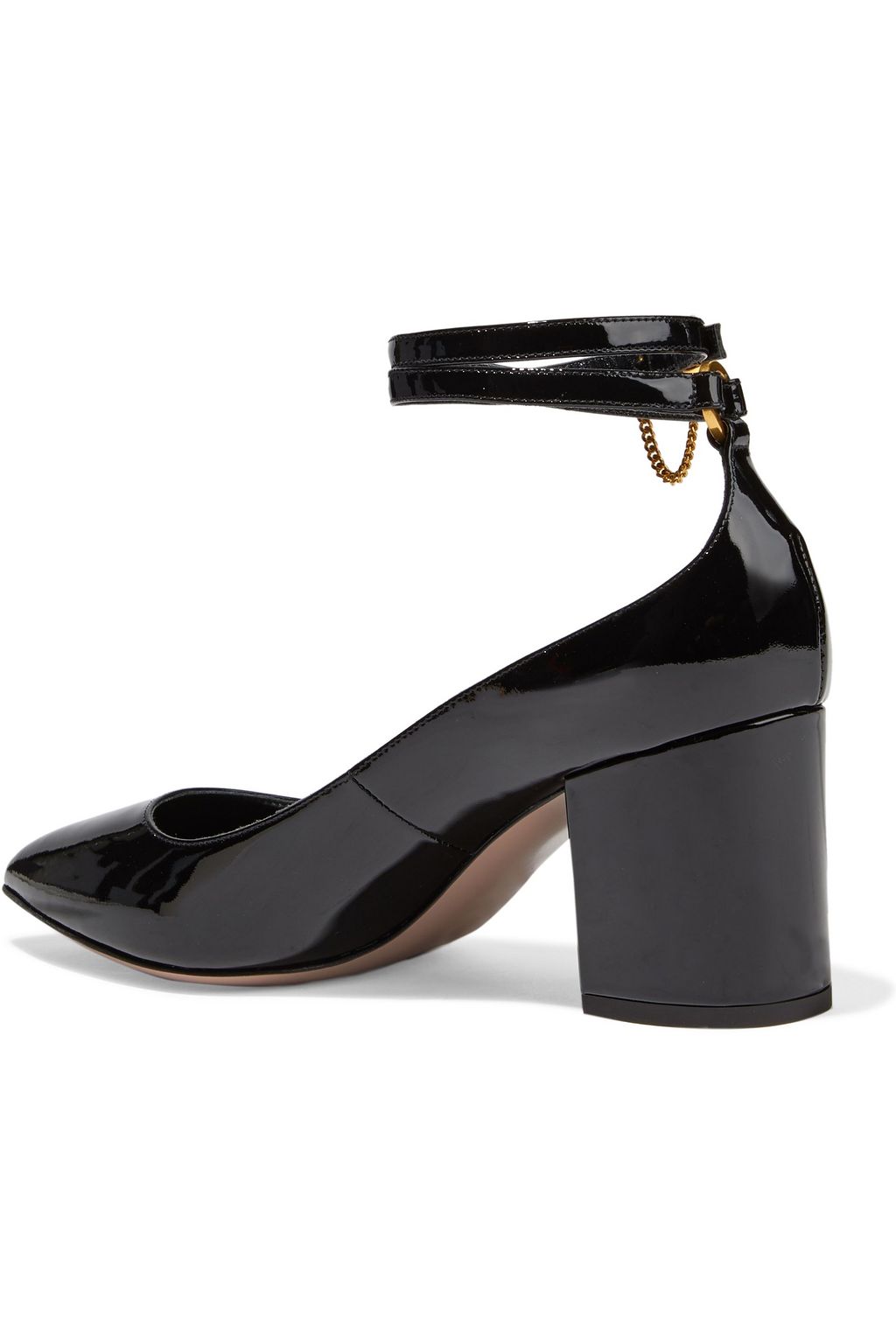 VALENTINO GARAVANI Ringstud patent-leather pumps