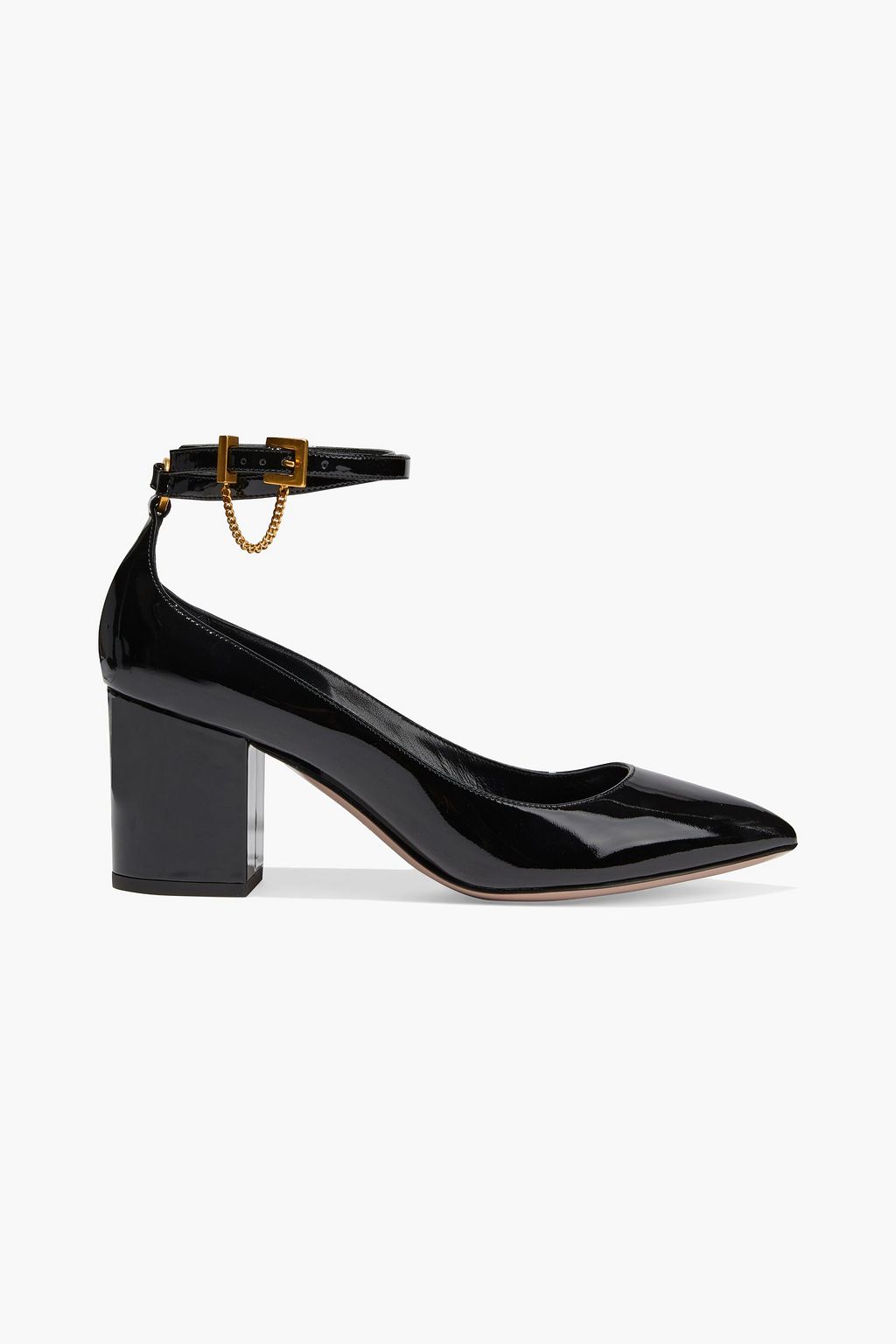 Siden gårdsplads krak VALENTINO GARAVANI Chain-embellished patent-leather pumps | Sale up to 70%  off | THE OUTNET