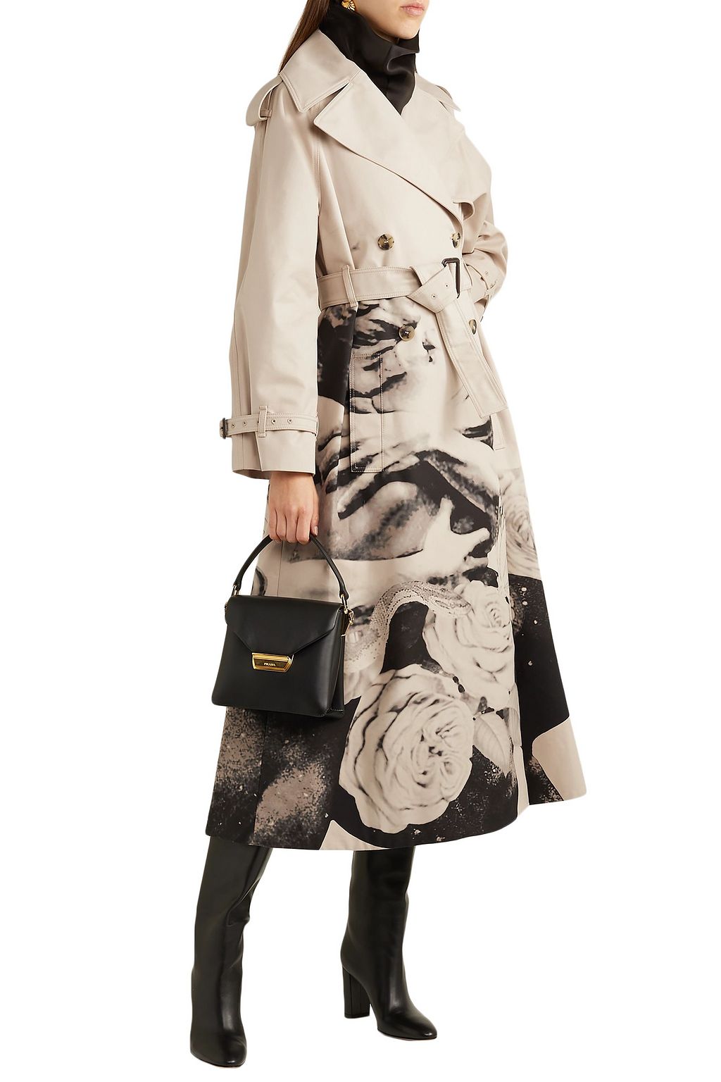 VALENTINO GARAVANI Printed cotton-gabardine trench coat