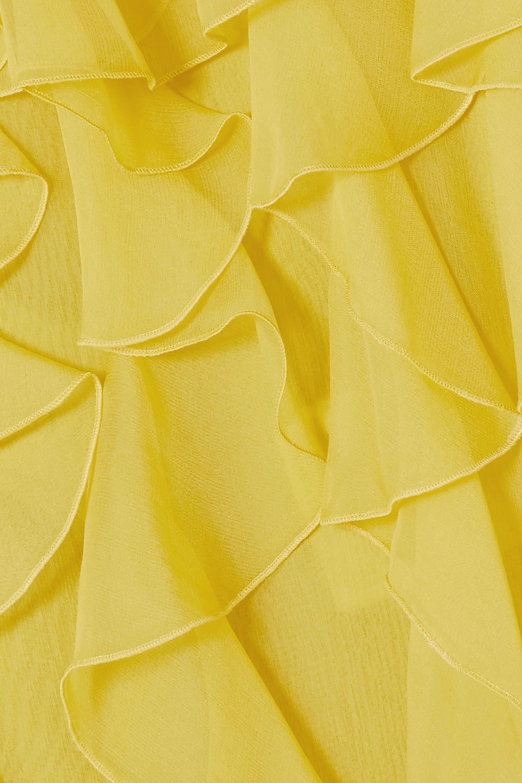 VALENTINO GARAVANI Open-back ruffled silk-organza gown