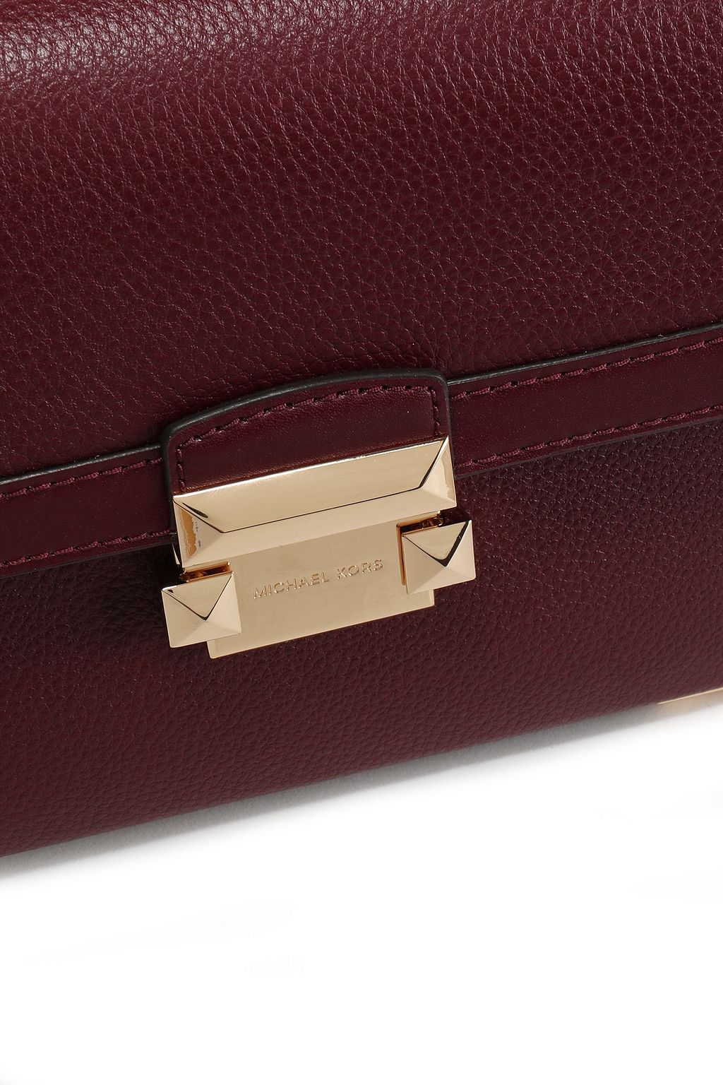 MICHAEL MICHAEL KORS Jayne studded pebbled-leather shoulder bag