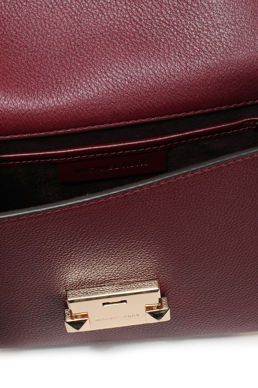 MICHAEL MICHAEL KORS Jayne studded pebbled-leather shoulder bag