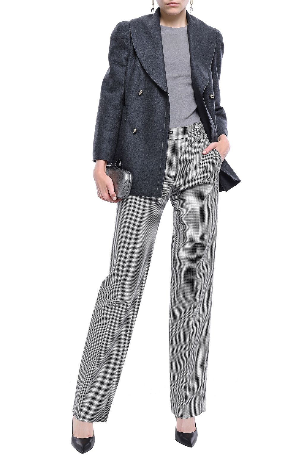 NINA RICCI Double-breasted wool-felt coat