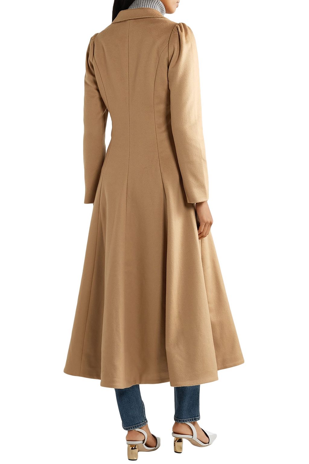 CO Brushed wool-felt coat