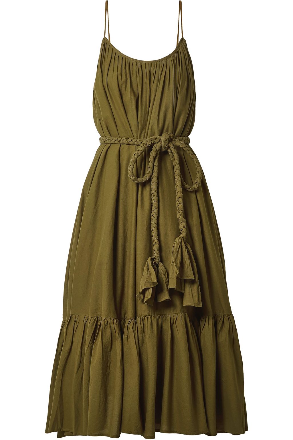 lea lace up midi dress