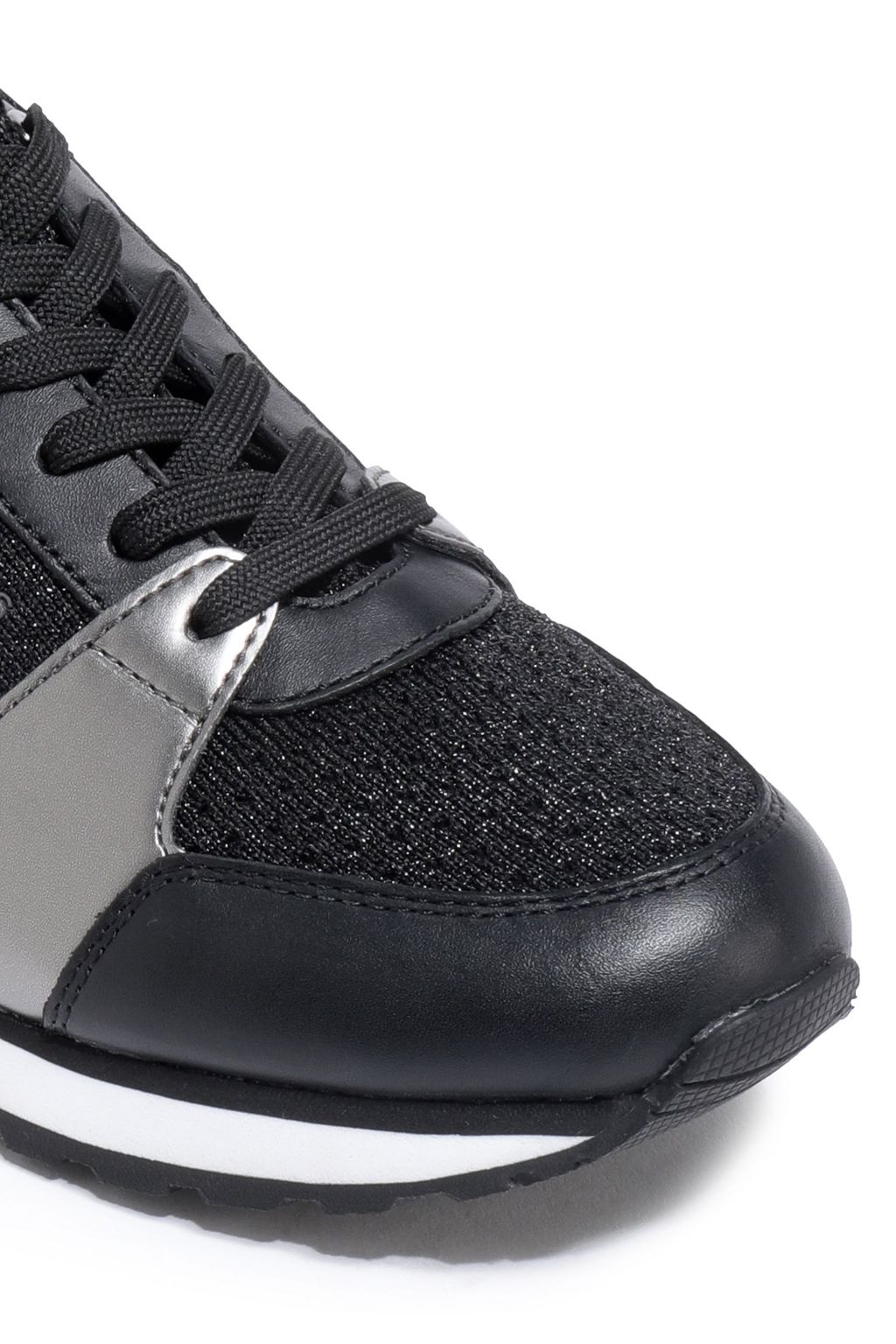 MICHAEL MICHAEL KORS Billie leather-trimmed stretch-knit sneakers