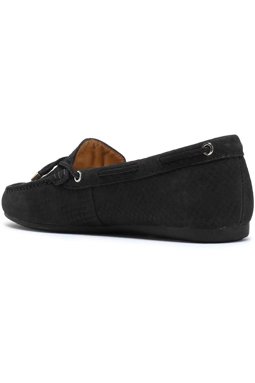 MICHAEL MICHAEL KORS Snake-effect nubuck moccasins