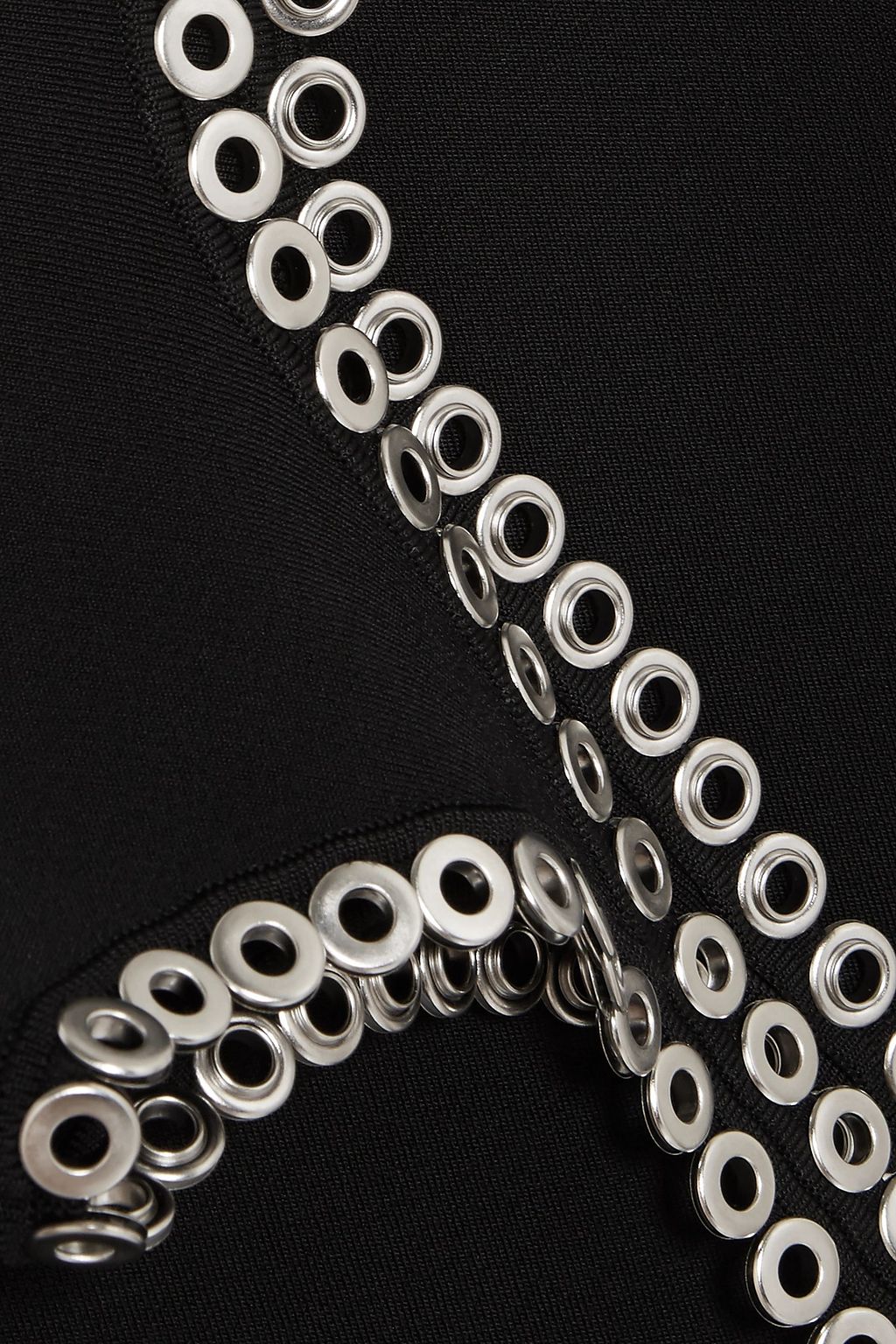 ALEXANDER WANG Eyelet-embellished stretch-knit mini dress