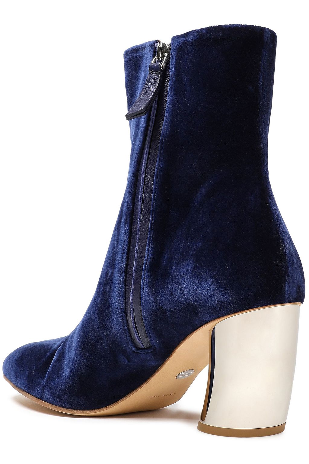 PROENZA SCHOULER Leather-trimmed velvet ankle boots