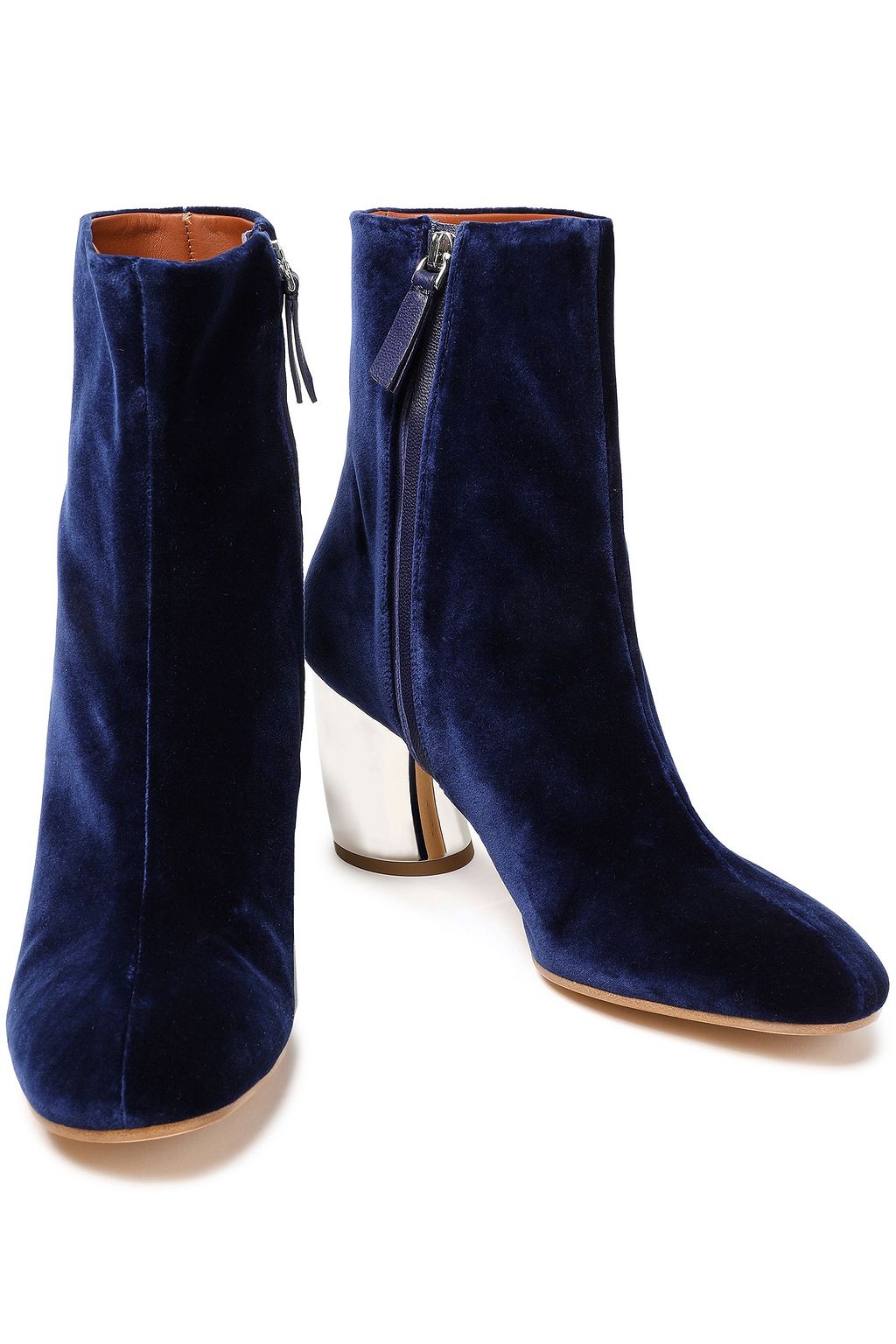 PROENZA SCHOULER Leather-trimmed velvet ankle boots