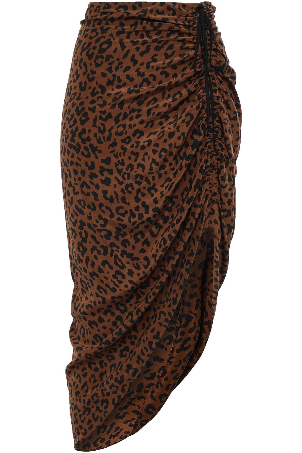silk leopard print skirt