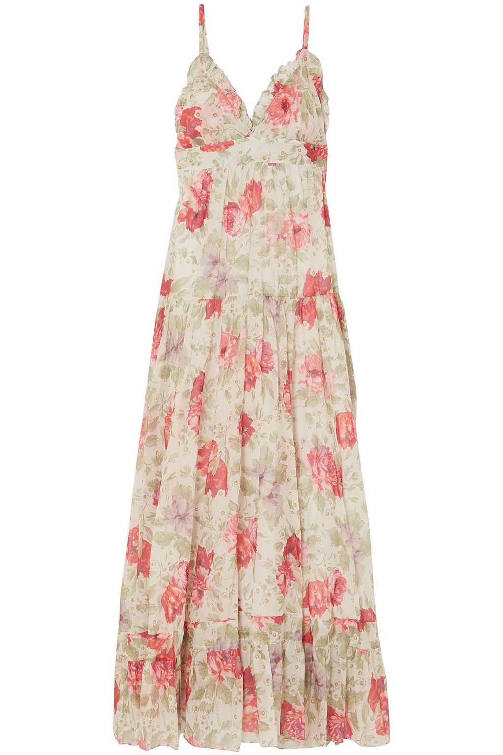 PAUL & JOE Ruffle-trimmed floral-print cotton-gauze maxi dress | Sale ...