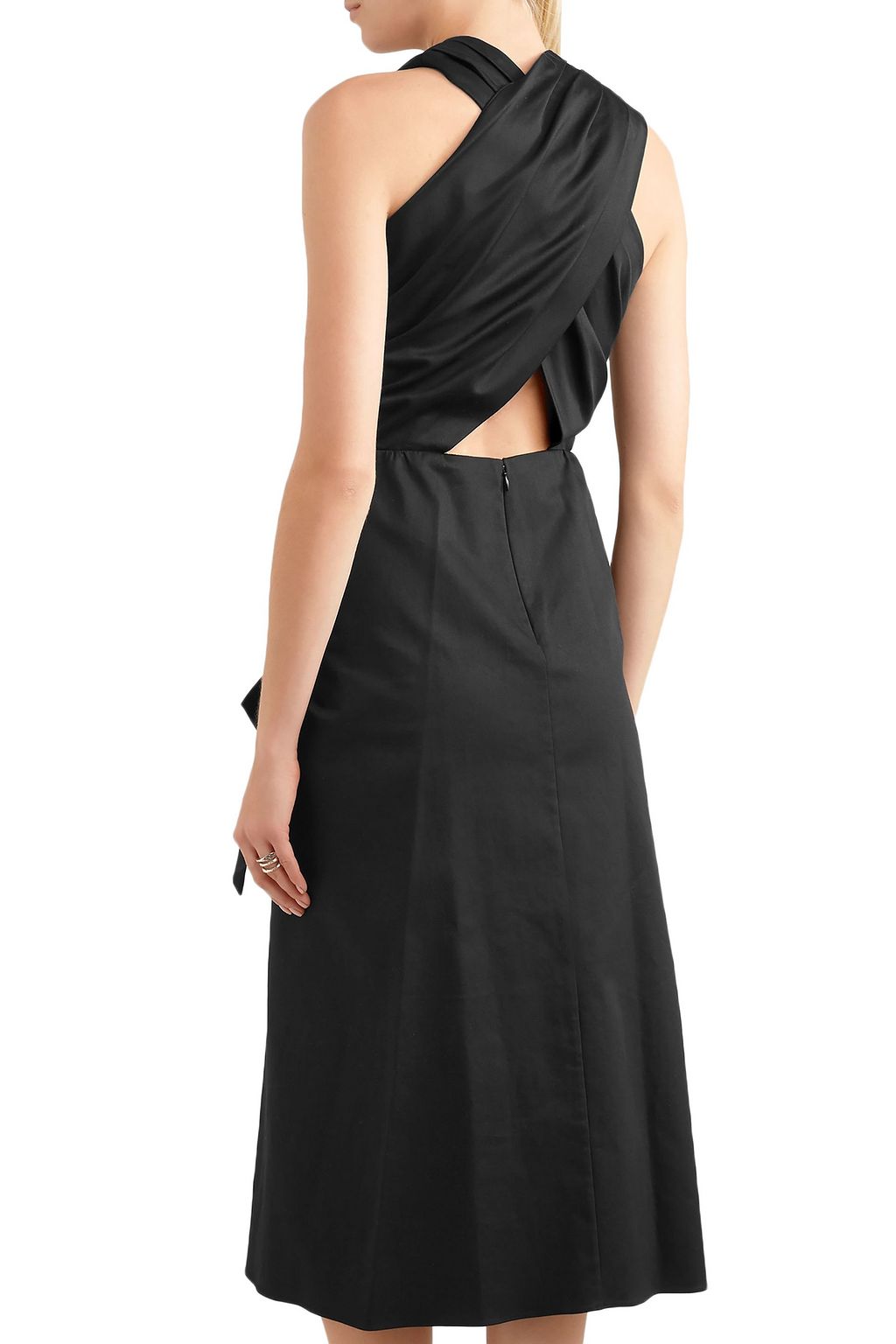TOME Bow-embellished cotton-blend faille dress