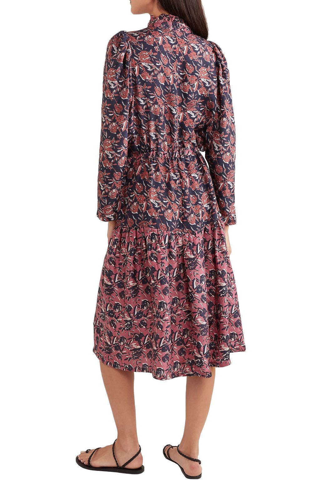 APIECE APART Marijn Dunegrass printed silk-broadcloth midi dress