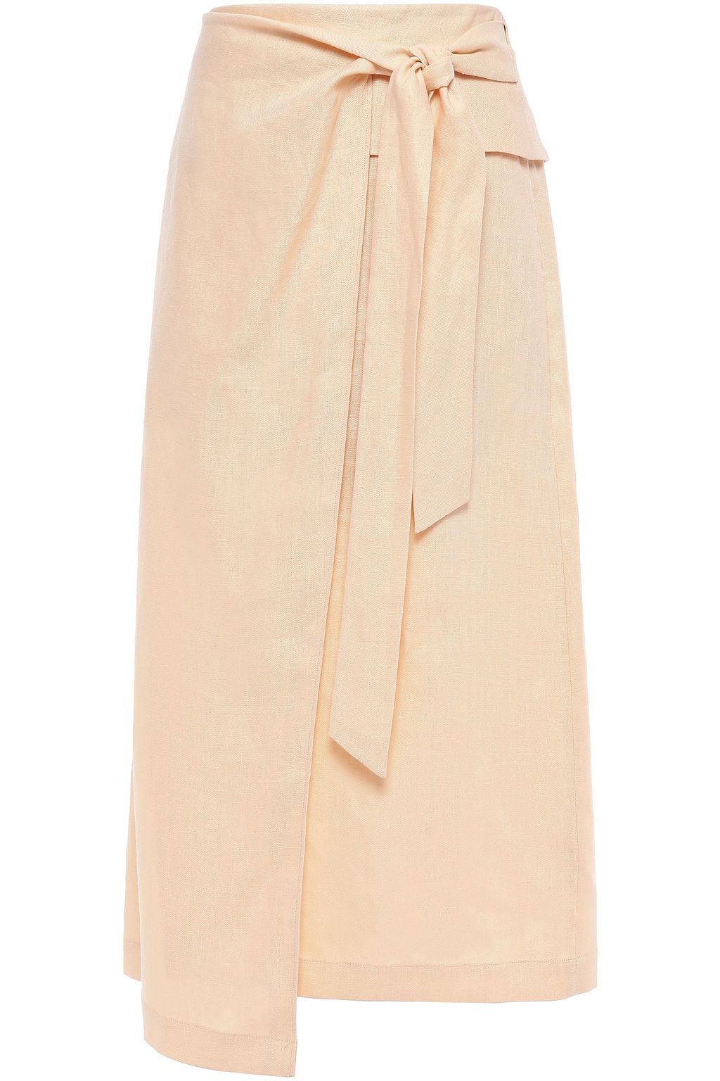 linen wrap skirt midi