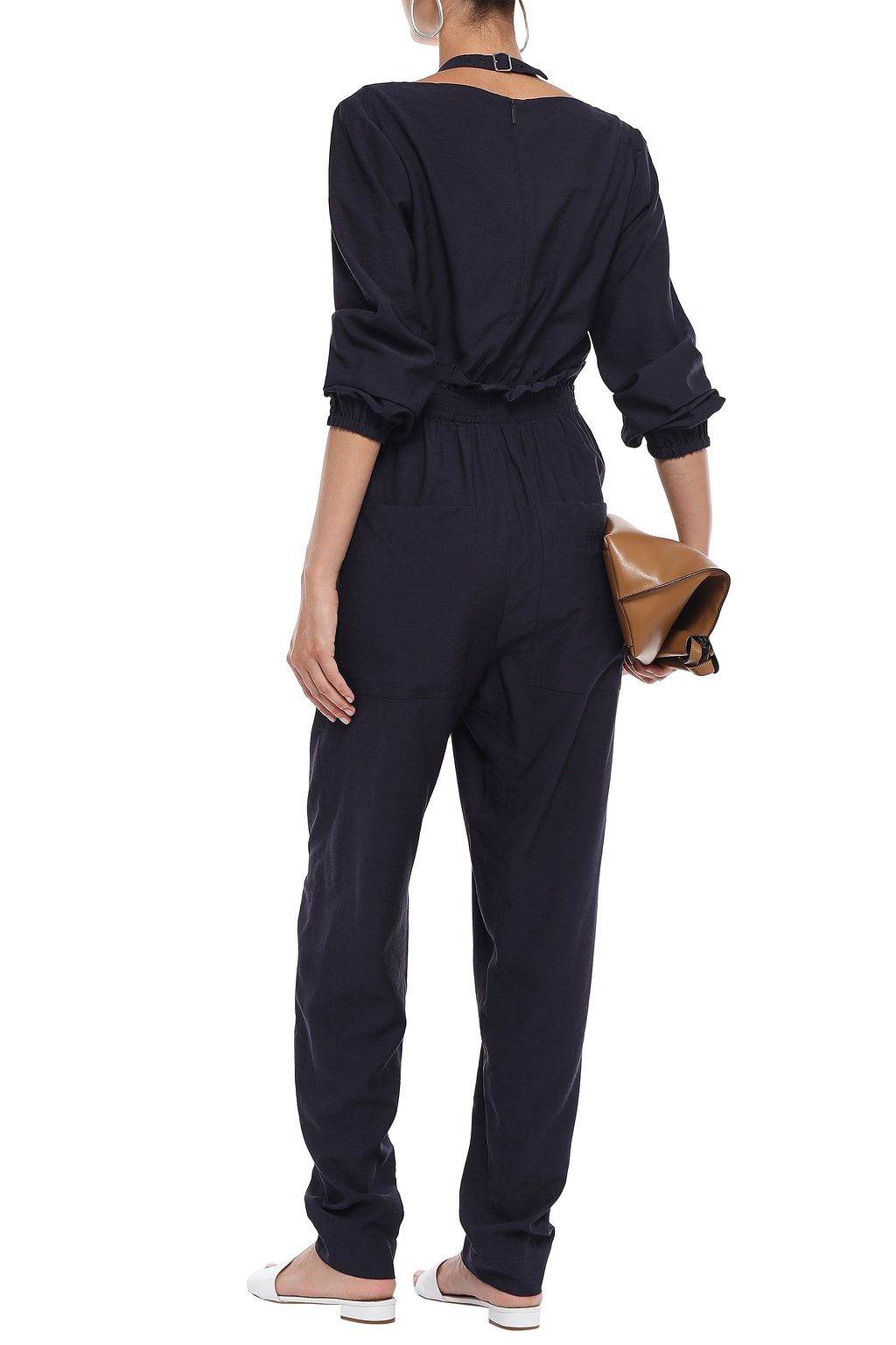 TIBI Gathered twill jumpsuit