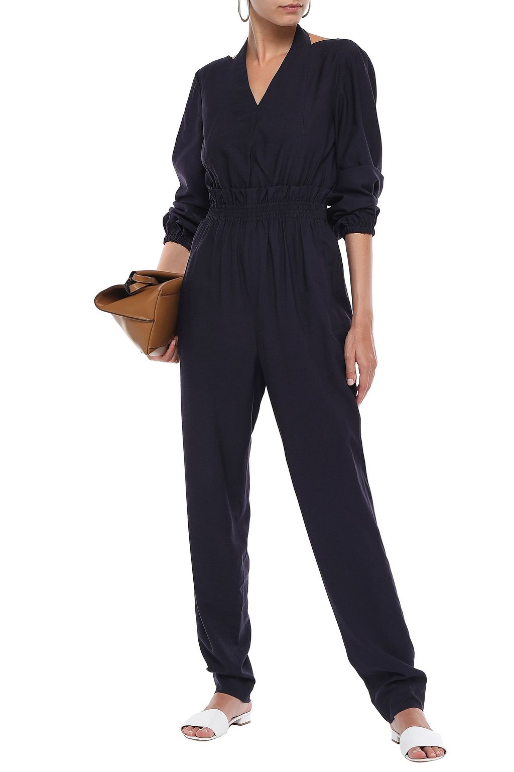 TIBI Gathered twill jumpsuit