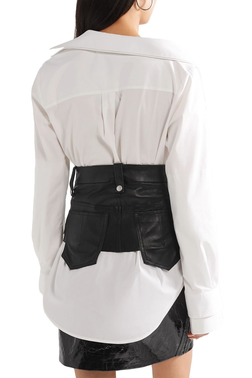 BEN TAVERNITI™ UNRAVEL PROJECT Lace-up leather waist belt