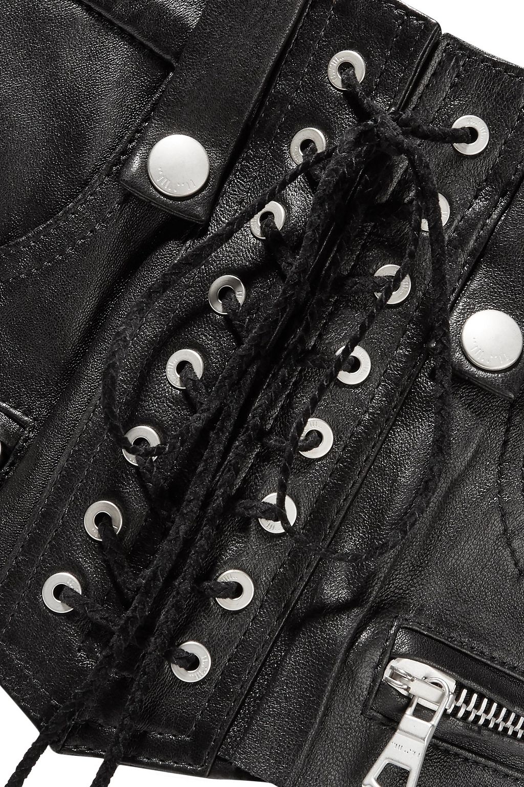 BEN TAVERNITI™ UNRAVEL PROJECT Lace-up leather waist belt