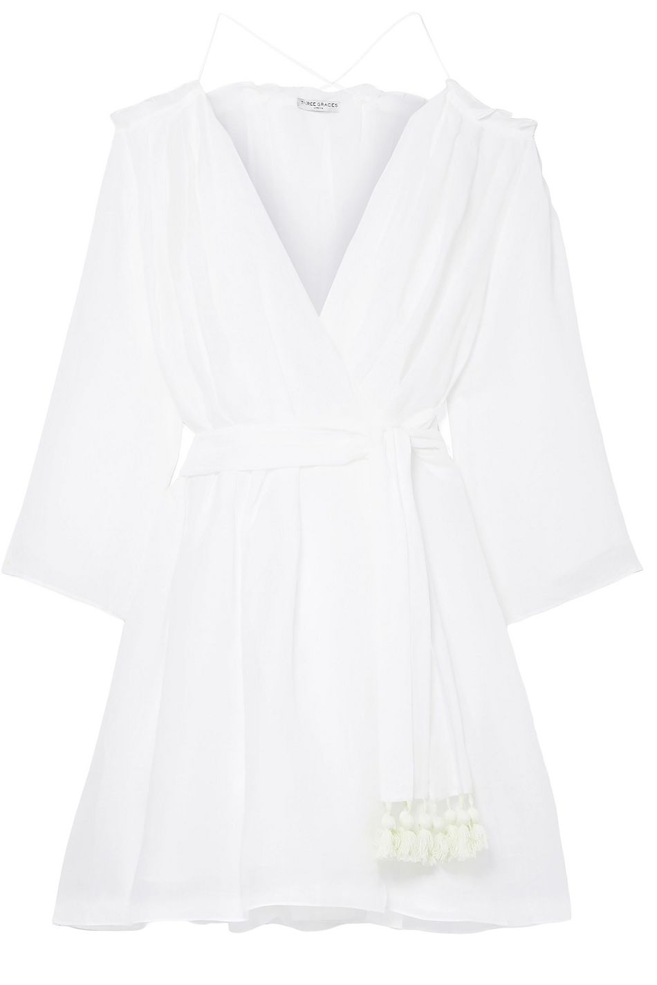 country road wrap linen dress