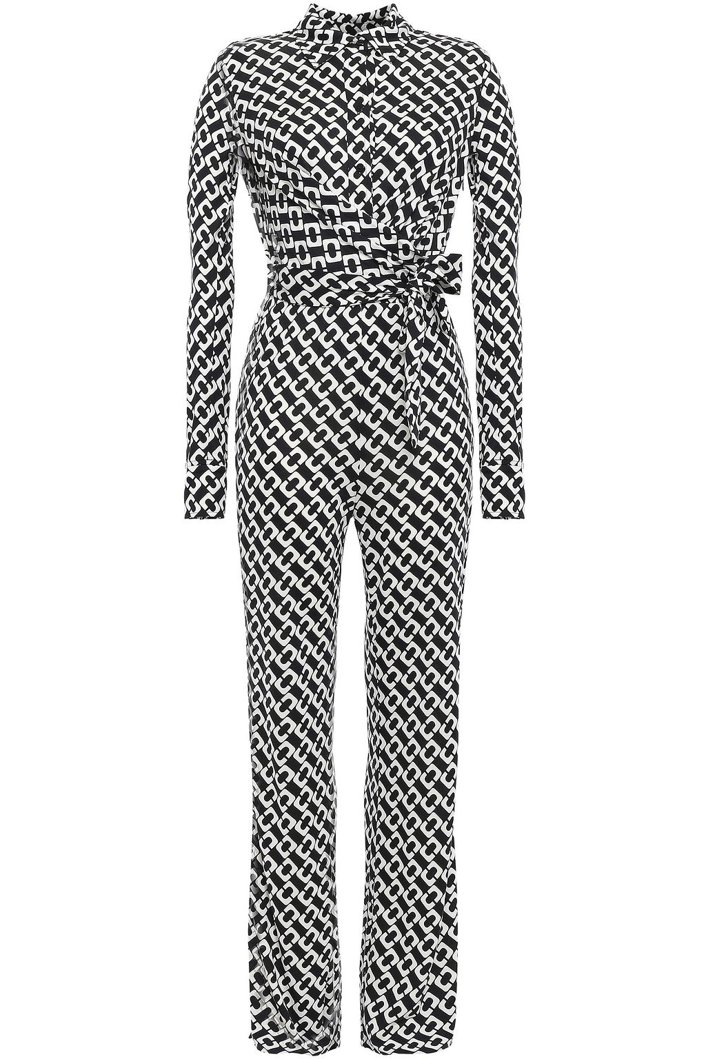 dvf michele silk jersey jumpsuit