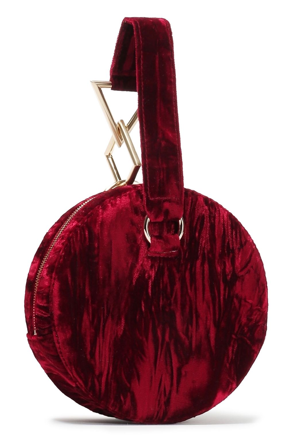 TARA ZADEH Azar crushed-velvet clutch