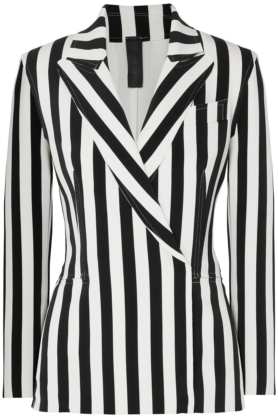 white jersey blazer