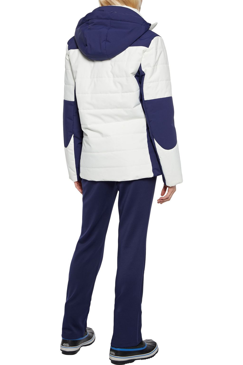 FUSALP Cascade quilted two-tone hooded ski jacket