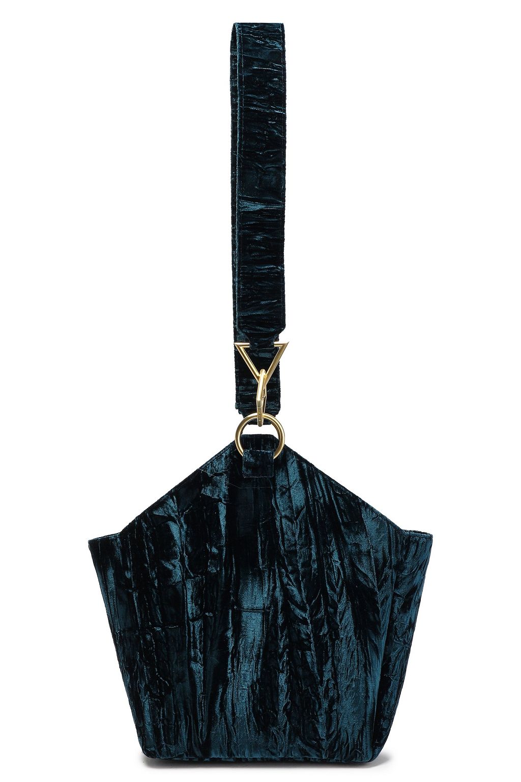 crushed velvet clutch bag