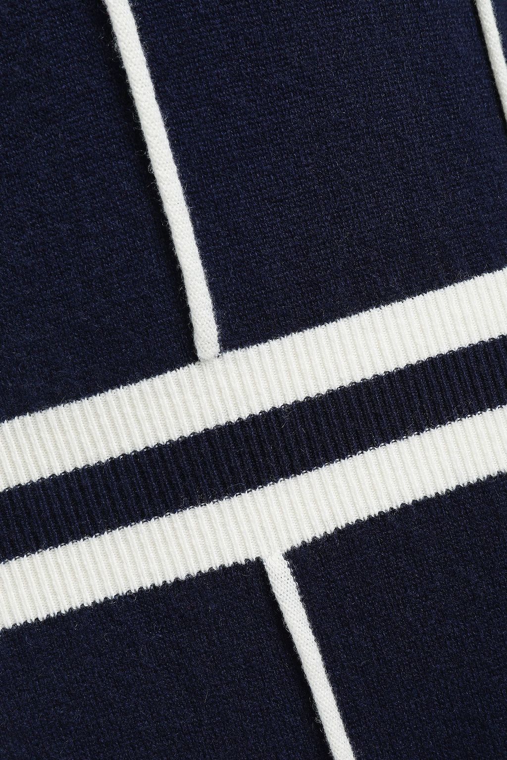 CHINTI & PARKER Striped wool and cashmere-blend midi dress