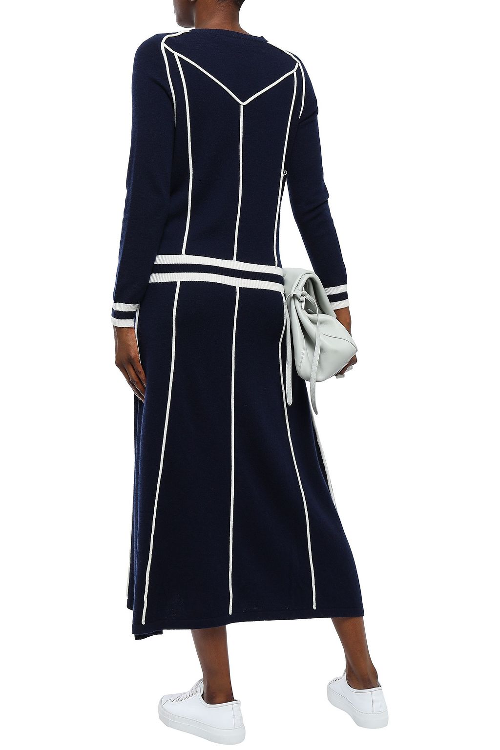 CHINTI & PARKER Striped wool and cashmere-blend midi dress