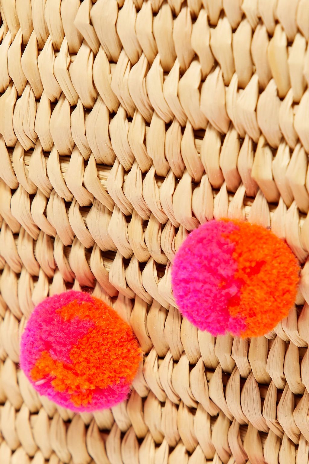NANNACAY Baby Maldives pompom-embellished raffia tote