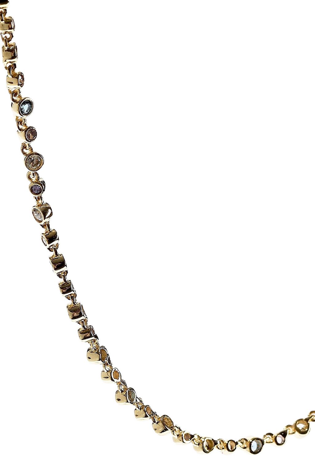 NOIR JEWELRY 14-karat gold-plated crystal necklace