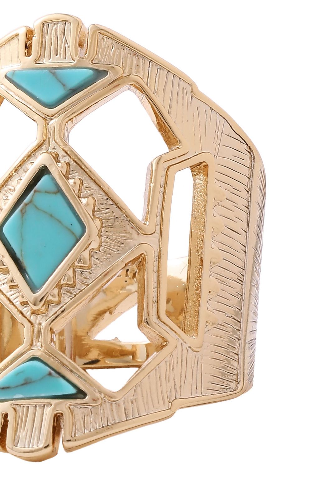 NOIR JEWELRY 14-karat gold-plated stone ring