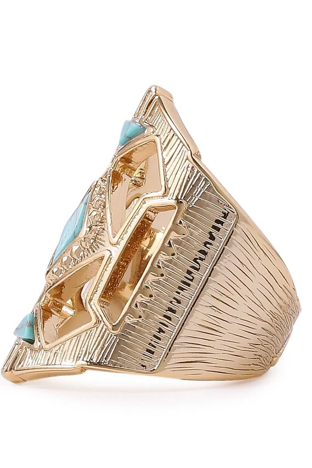 NOIR JEWELRY 14-karat gold-plated stone ring