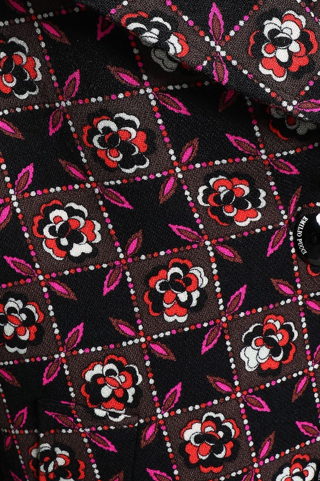PUCCI Floral-print wool and silk-blend coat