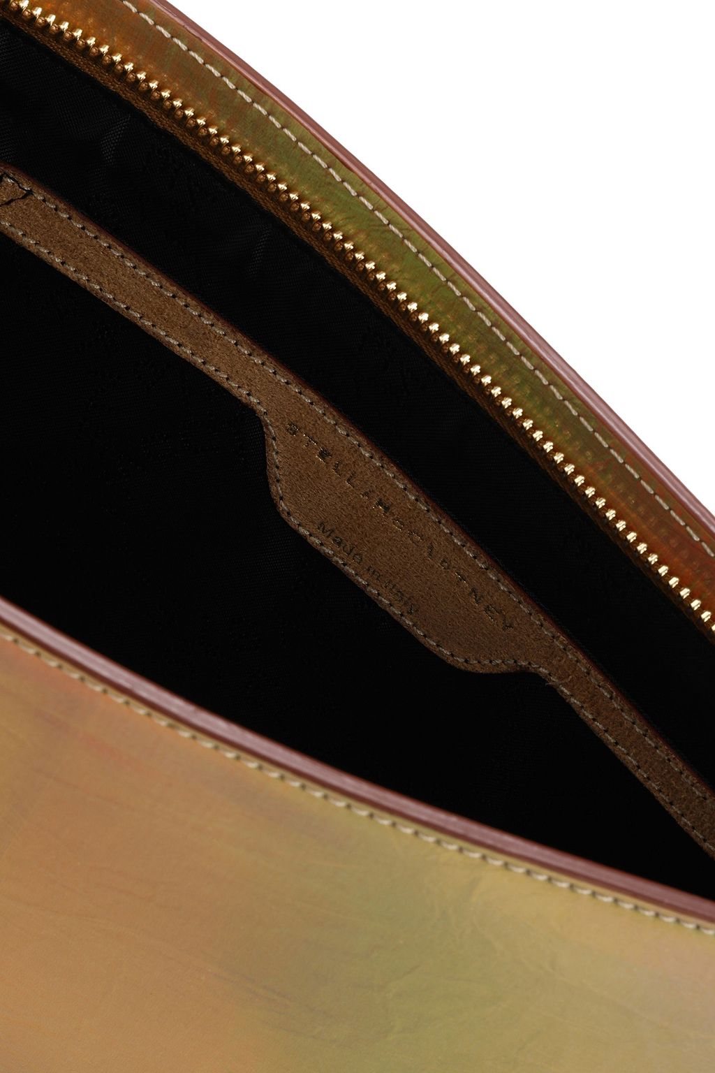 STELLA MCCARTNEY Iridescent faux leather clutch