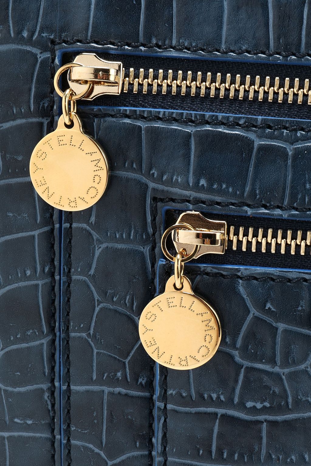 STELLA MCCARTNEY Croc-effect faux leather clutch