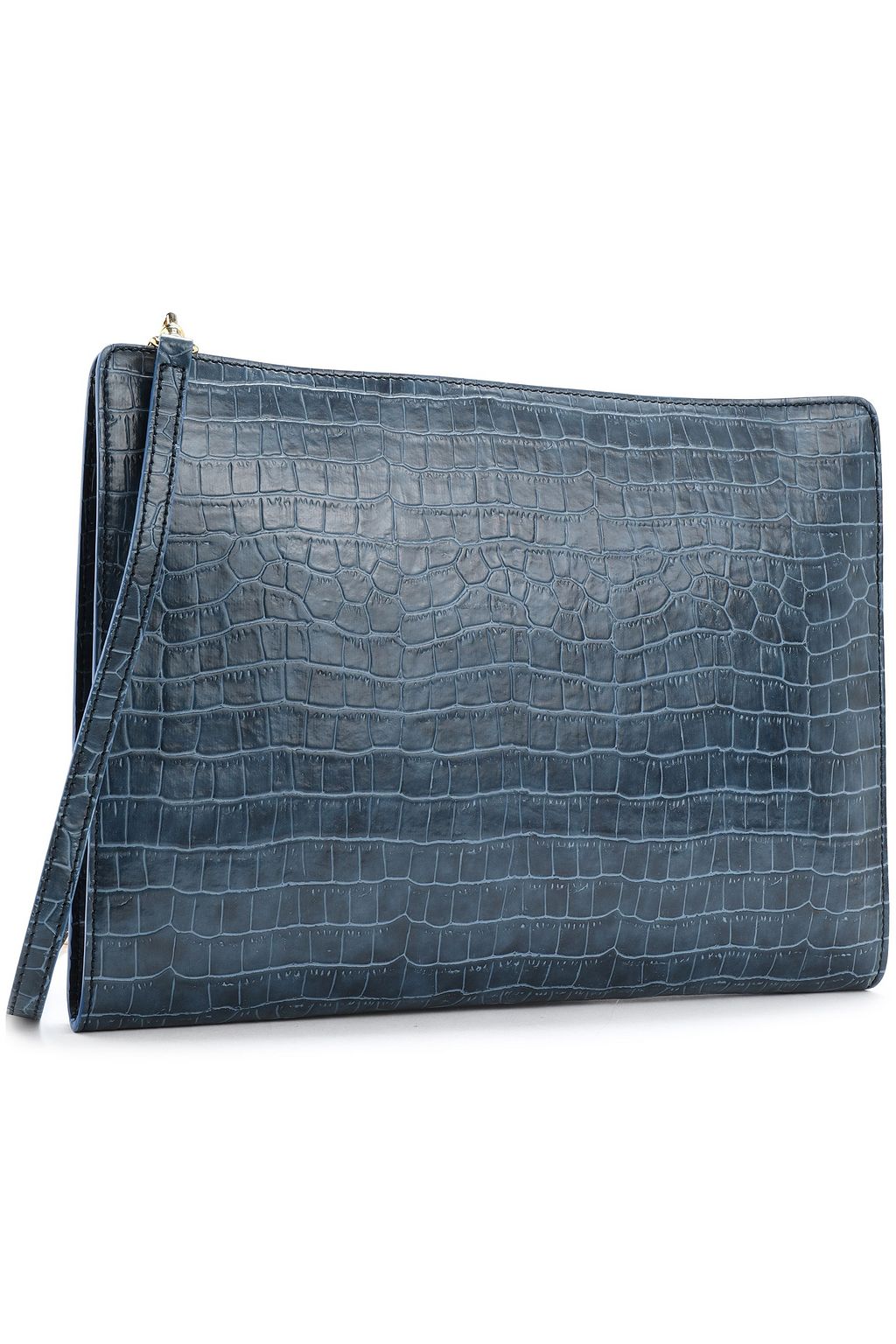 STELLA MCCARTNEY Croc-effect faux leather clutch