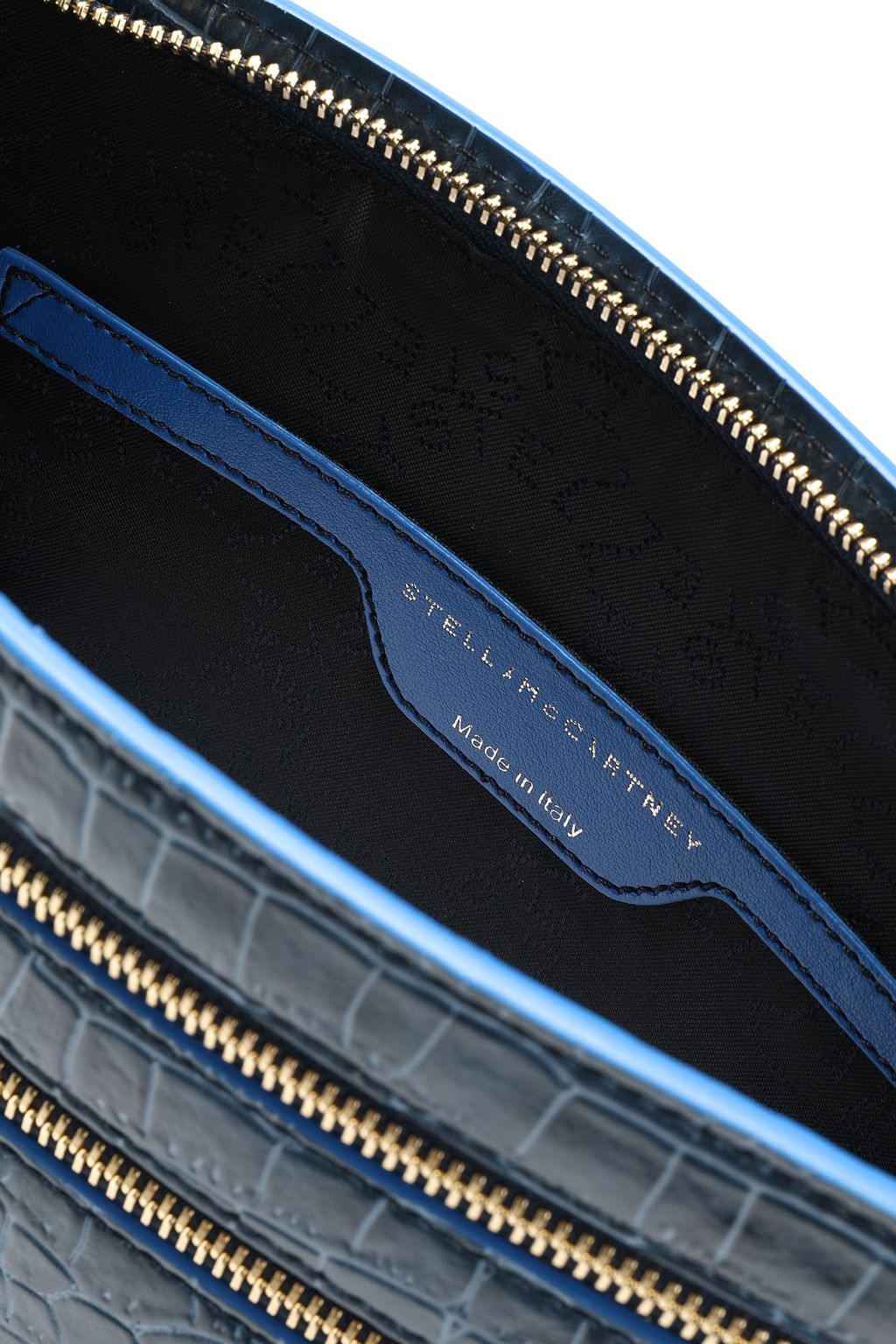 STELLA MCCARTNEY Croc-effect faux leather clutch