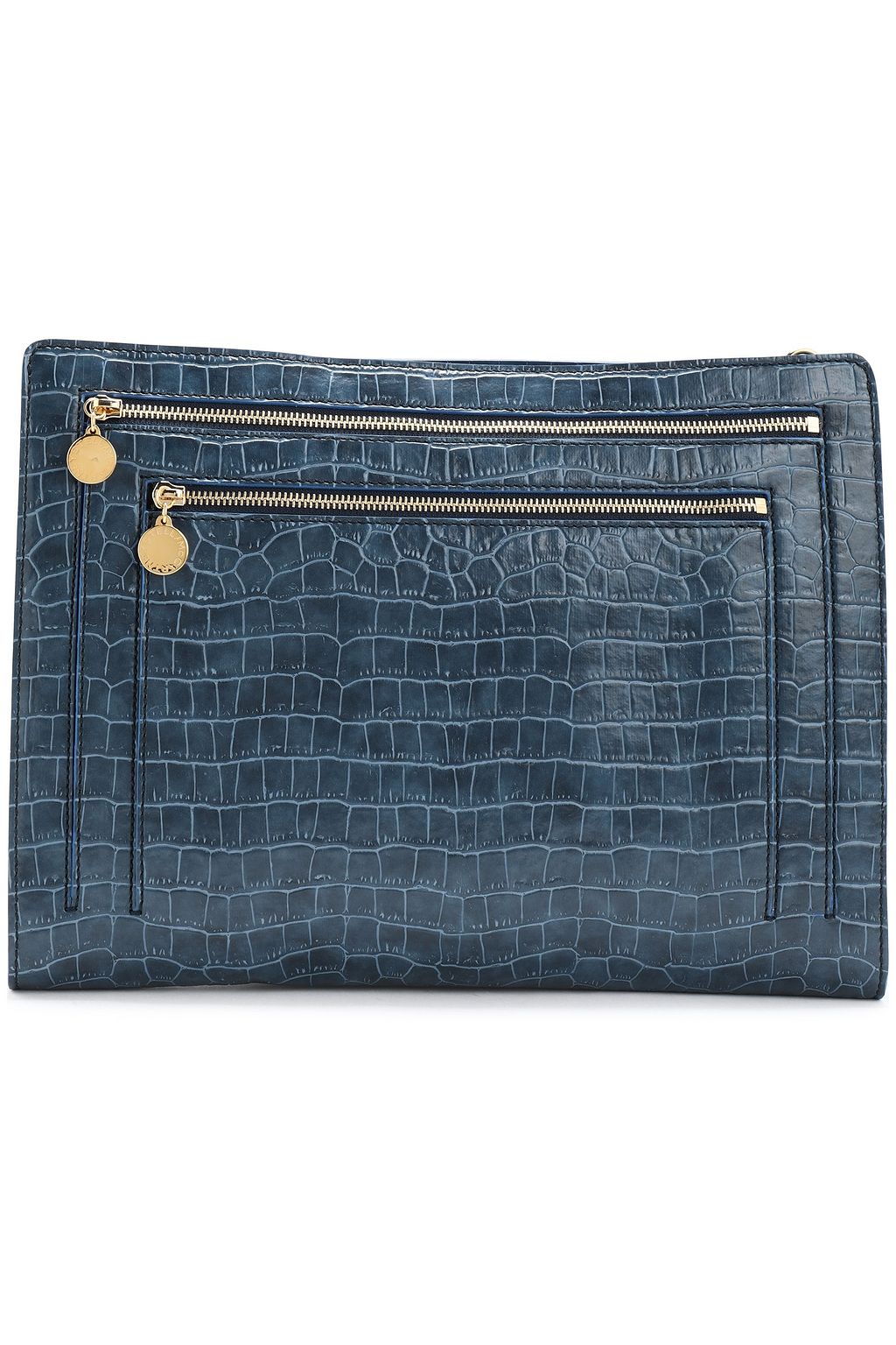 STELLA MCCARTNEY Croc-effect faux leather clutch